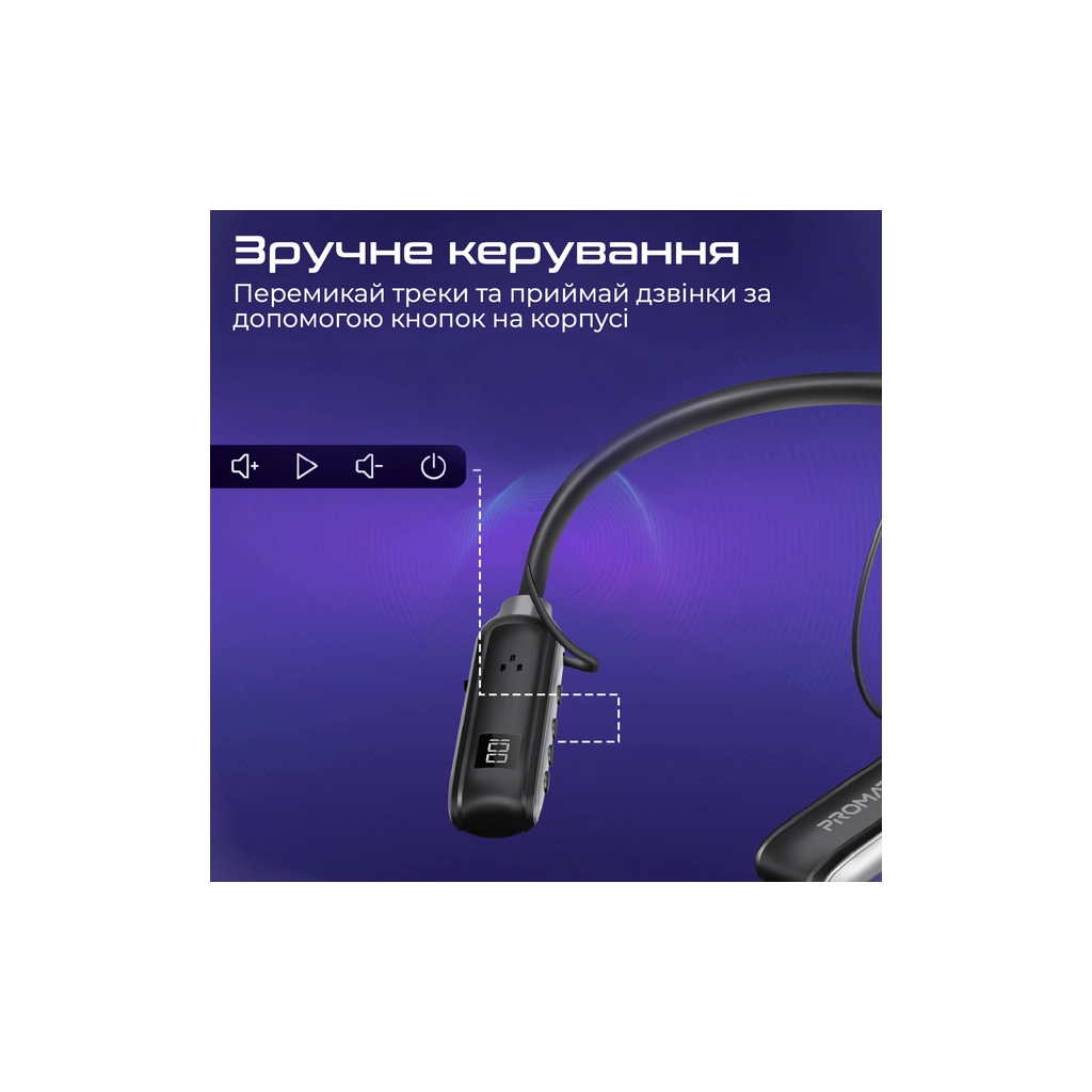 Навушники Promate Leap Black (leap.black) - зображення 9