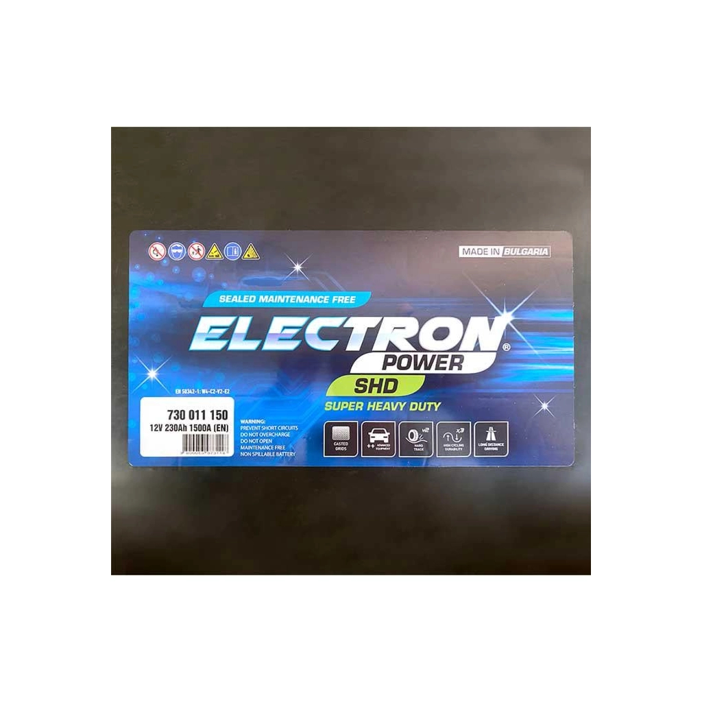 Акумулятор автомобільний ELECTRON TRUCK SHD SMF 230Ah бокова(+/-) (1500EN) (730011125) - изображение 4
