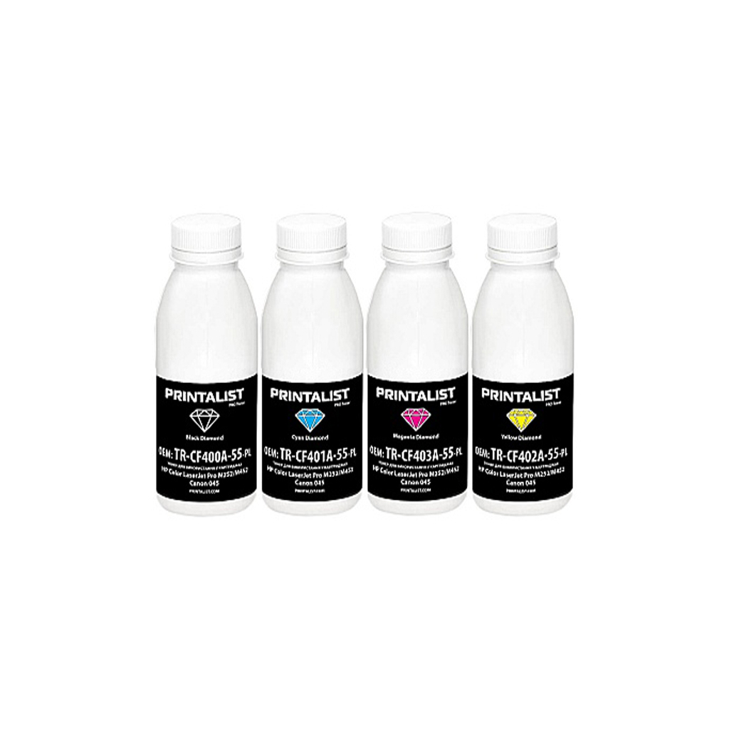 Тонер Printalist HP CLJ Pro M252/M452, SET Canon 045 Black 60г/Color 50г (TR-M252-SET-PL) - зображення 1