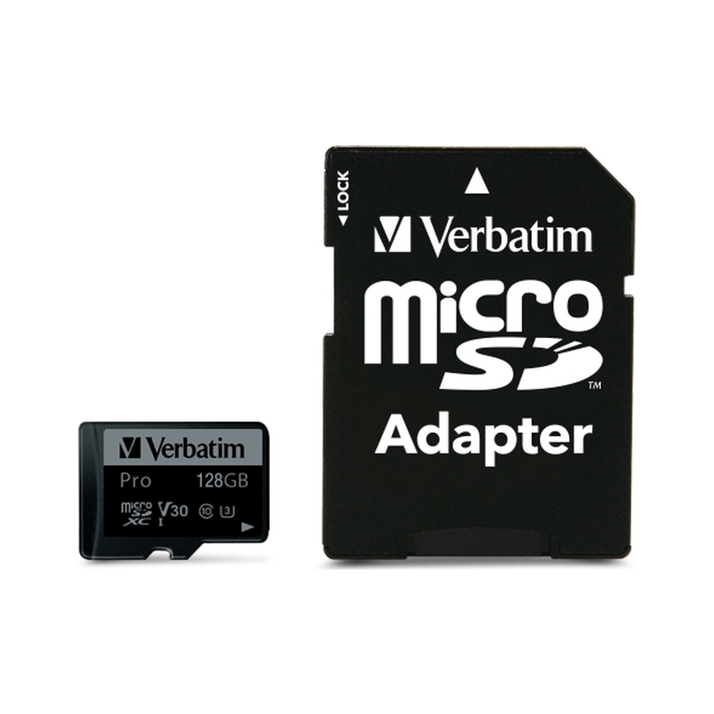 Карта пам'яті Verbatim 128GB microSDXC class 10 UHS-III PRO (47044) - зображення 1