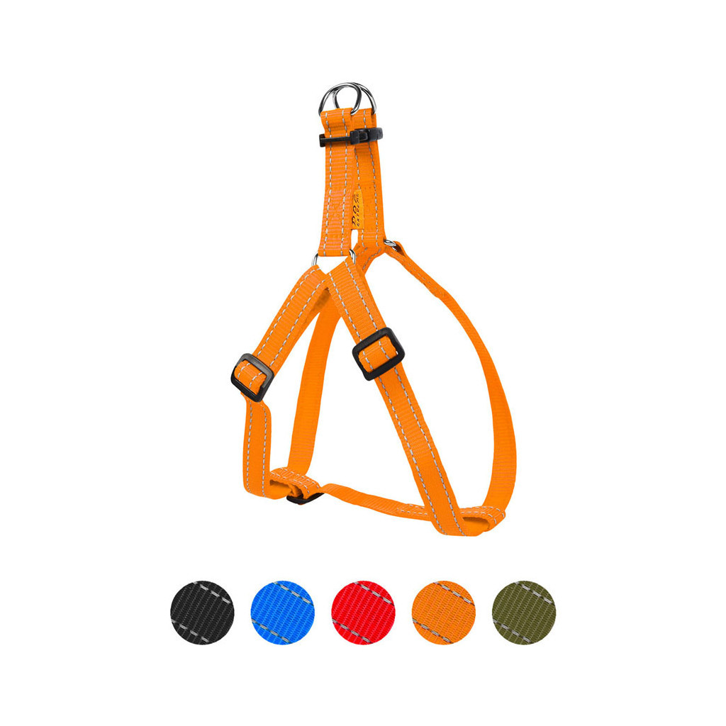 Шлея для собак Dog Extreme з нейлону регульована Ш 25 мм В:60-90 см помаранчева (06684) - зображення 1