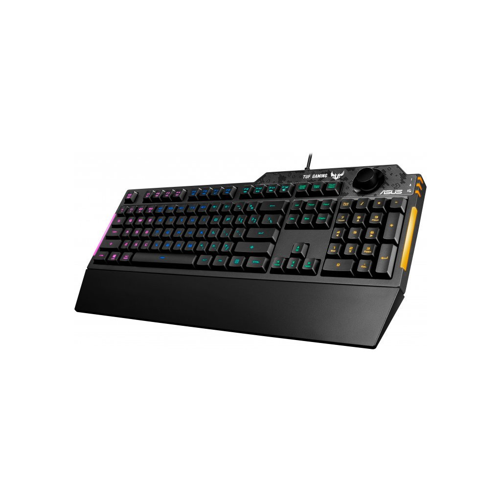Клавіатура ASUS TUF Gaming K1 USB UA Black (90MP01X0-BKMA00) - зображення 2