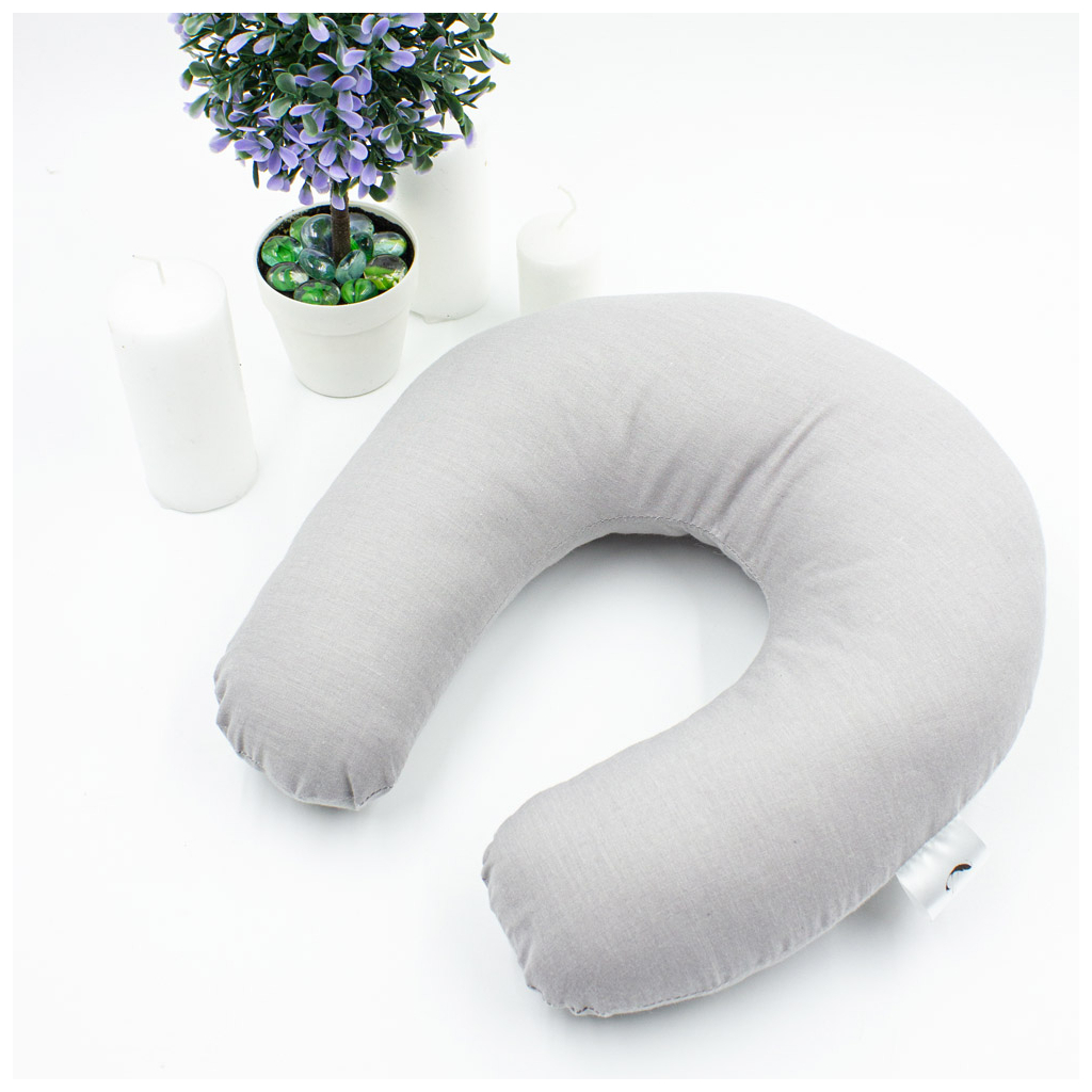 Подушка MirSon для подорожей №8754 Naturale Line 16-5703 Light Gray 100% Memory (2200006348399) - зображення 4