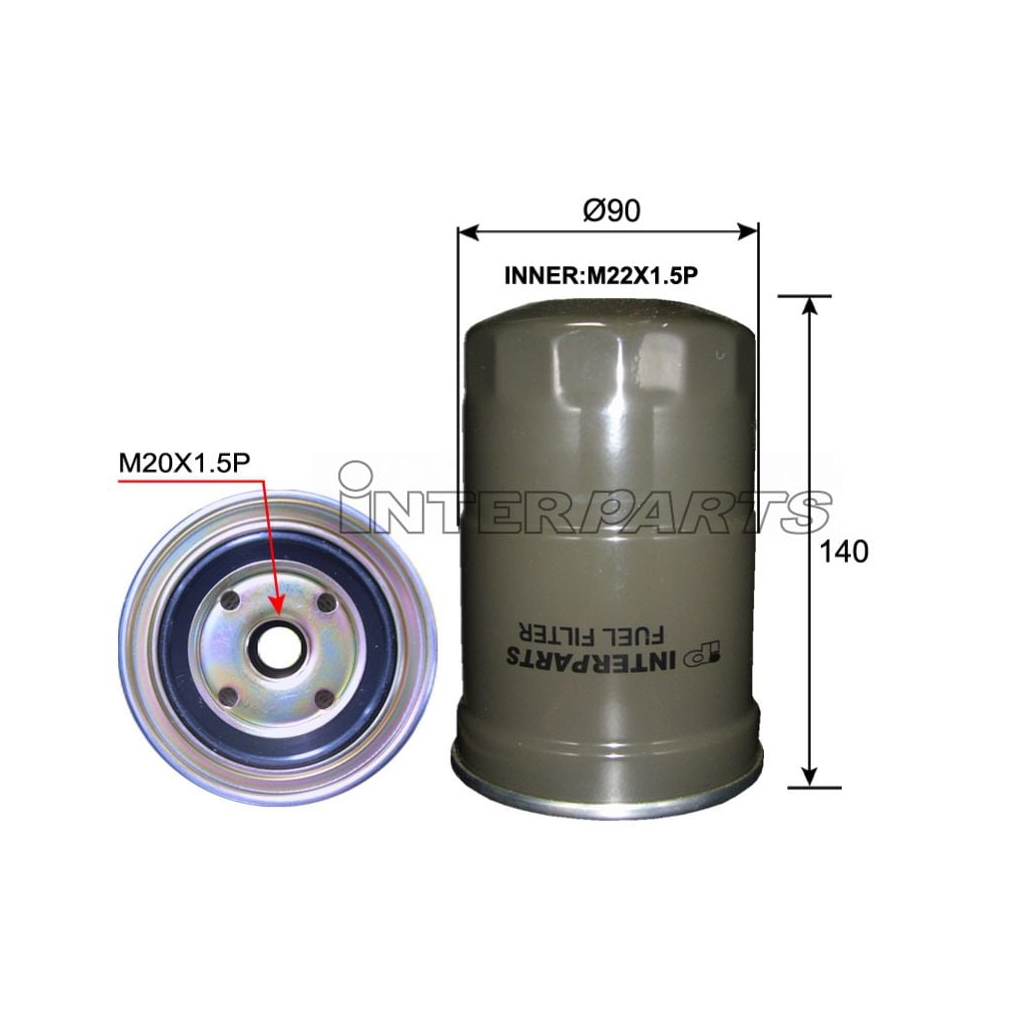 Фільтр паливний Interparts IPF-330 - зображення 1