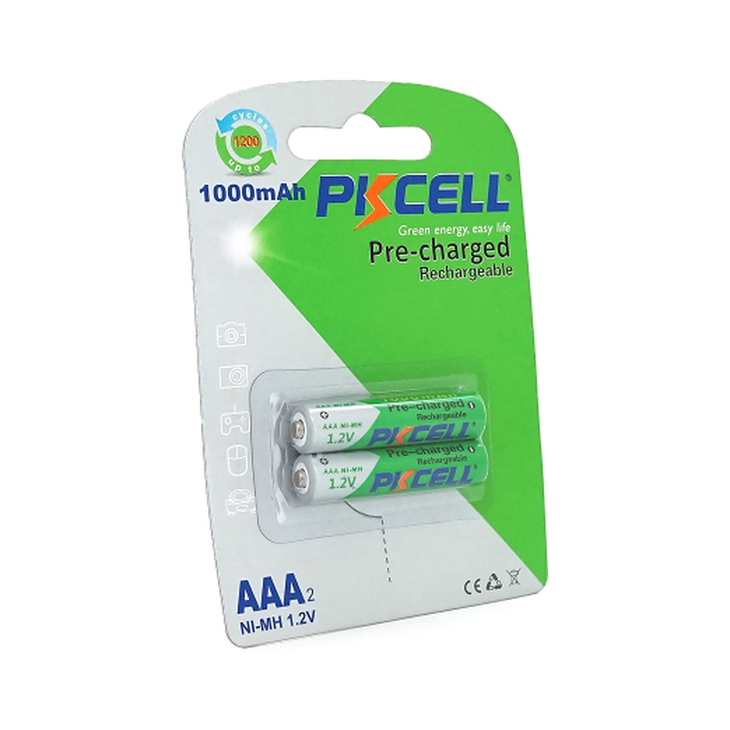 Акумулятор AAA R03 1000mAh 1.2V NiMH Already Charged, 2шт/бл PkCell (PC/AAA1000-2BA) - зображення 1