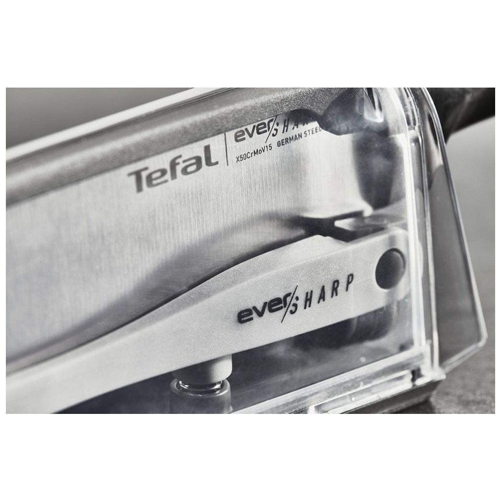Кухонний ніж Tefal Eversharp, 16.5см, з чохол-точило нержавіюча сталь, чорний (K2569004) - изображение 8