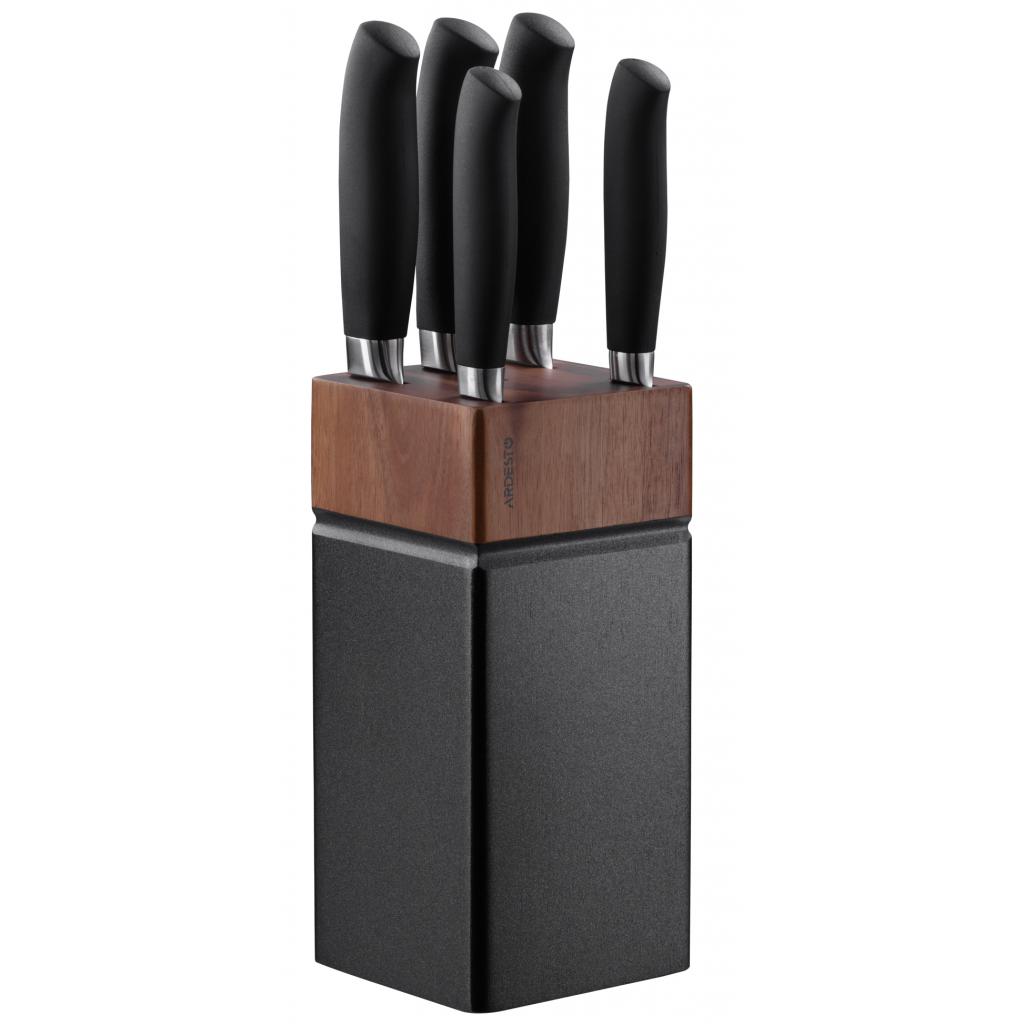 Набір ножів Ardesto Black Mars з дерев'яною підставкою 6 предметів (AR2020SW) - зображення 1