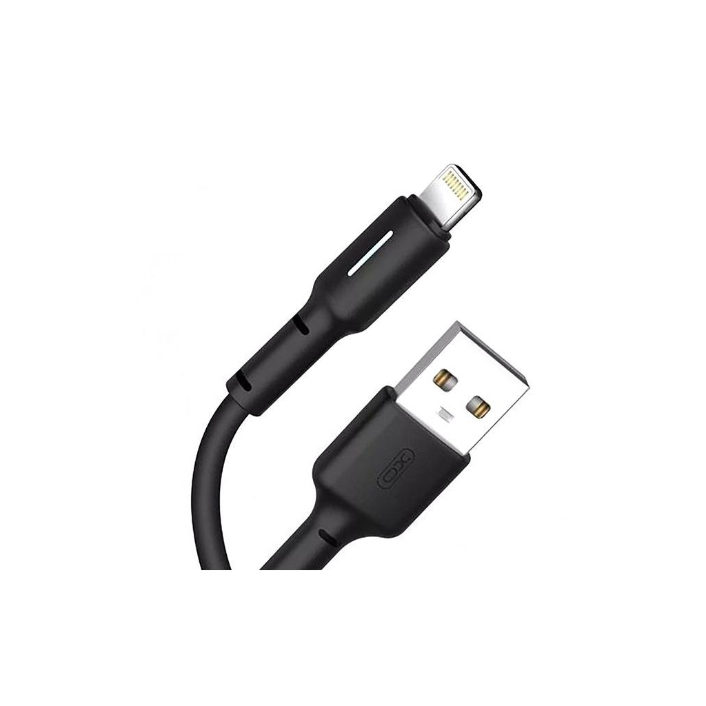 Дата кабель USB 2.0 AM to Lightning 1.0m 3A black XO (NB112-i-BK) - зображення 1