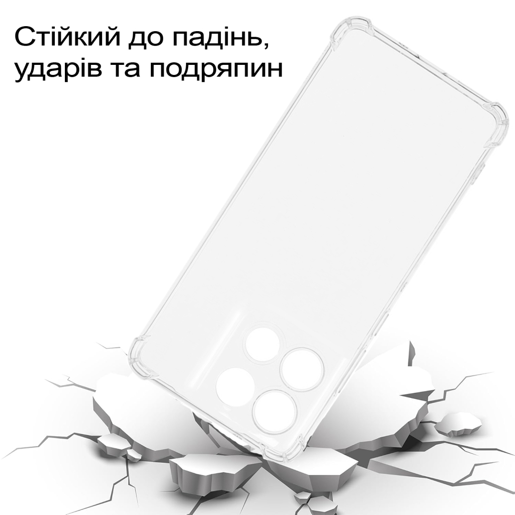 Чохол до мобільного телефона BeCover Anti-Shock Motorola Moto G86 Clear (713803) - зображення 2