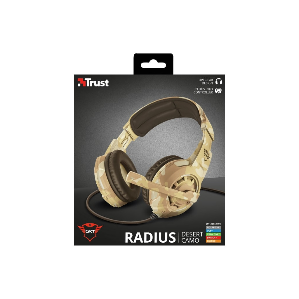Навушники Trust GXT 310D Radius Gaming Headset Desert camo (22208) - зображення 11