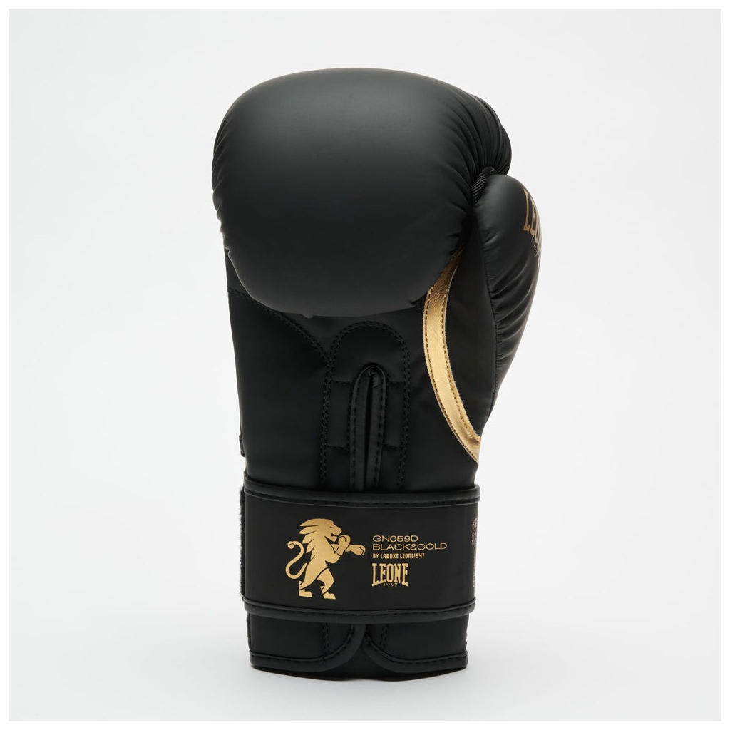 Боксерські рукавички Leone GN059D Black/Gold 12 унцій (GN059D_Bl/Gold_12oz) - зображення 4
