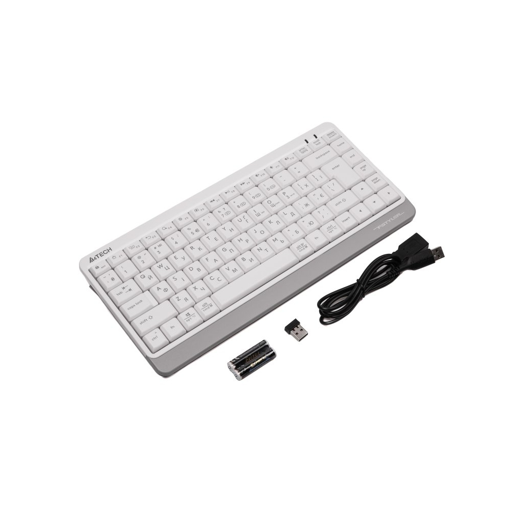 Клавіатура A4Tech FBK11 Wireless White (4711421965491) - зображення 4