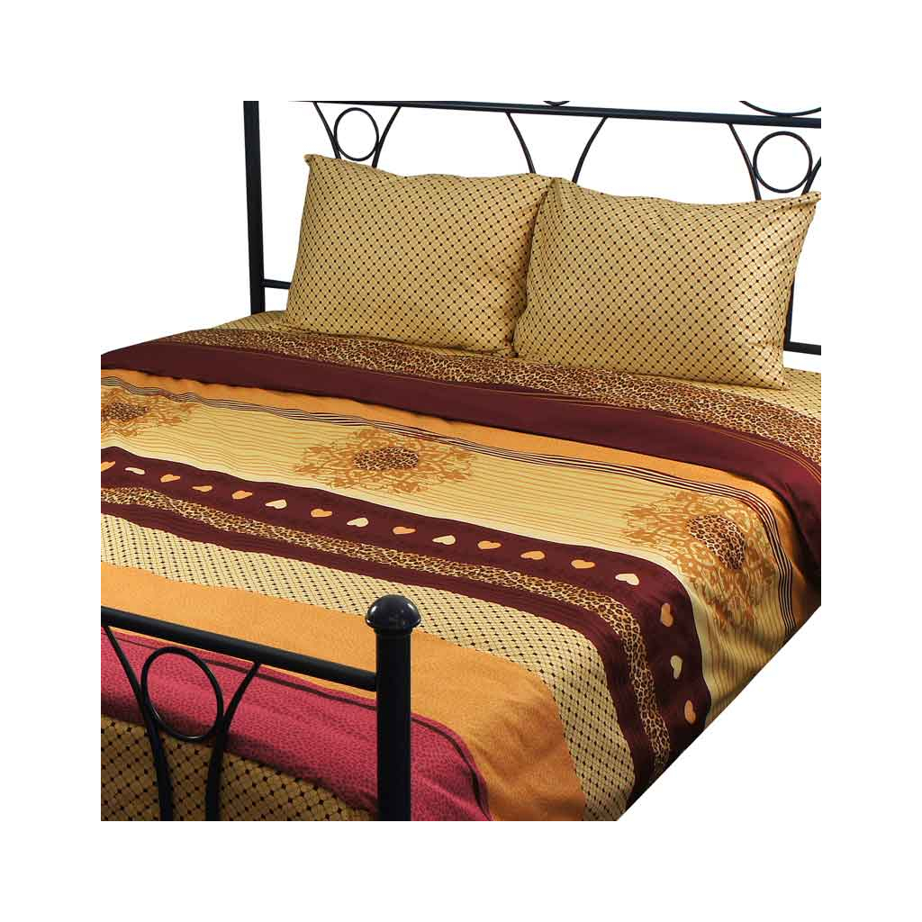 Постільна білизна Руно Сатин євро (845.137К_40-0689bordo) - зображення 2
