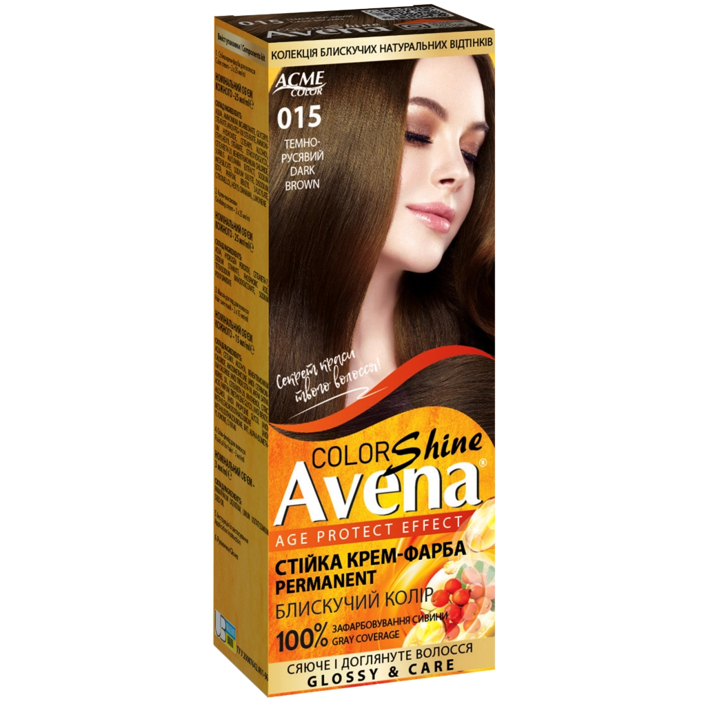 Фарба для волосся Acme Color Avena Shine Color Стійка 015 - Темно-русявий (4823115502575) - зображення 1