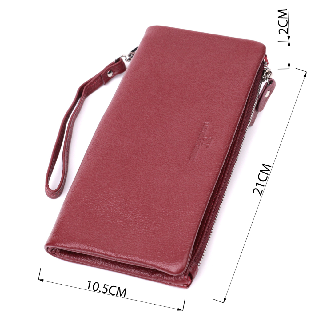 Гаманець ST Leather З натуральної шкіри Бордовий (22528) - зображення 3