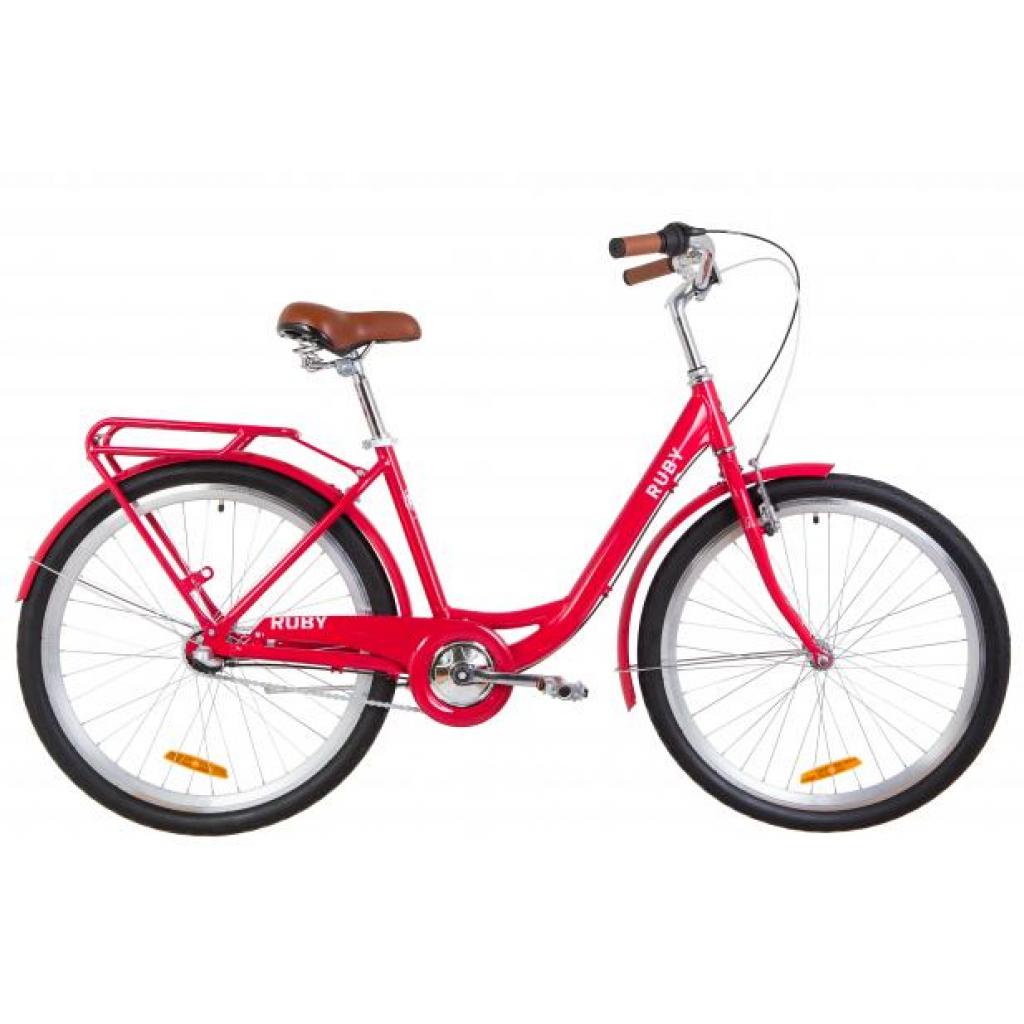 Велосипед Дорожник 26" RUBY рама-17" Al 2020 червоний з багажником (OPS-D-26-106) - зображення 1