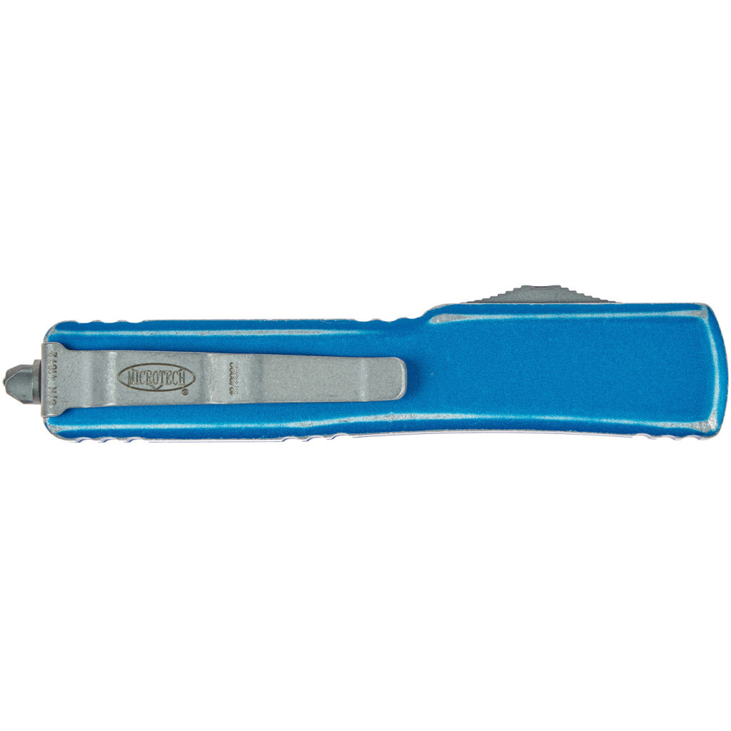 Ніж Microtech UTX-70 Double Edge Apocalyptic DFS Serrator Distressed Blue (147-D12DBL) - зображення 4