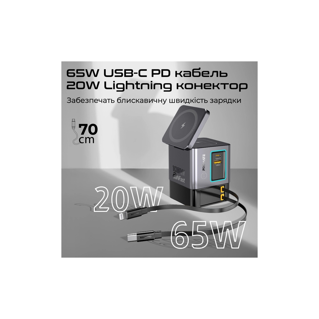 Зарядний пристрій Promate wireless charger powersync-105 (powersync-105) - зображення 5