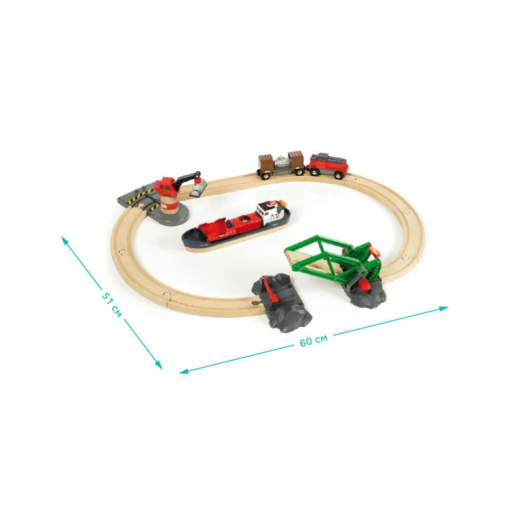 Залізниця Brio Cargo Harbour Set, 16 елементів (33061) - зображення 3