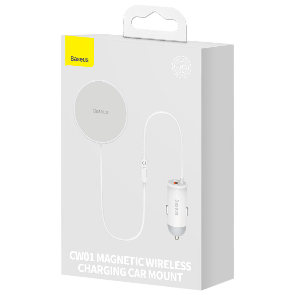 Універсальний автотримач Baseus CW01 Magnetic Wireless 40W (SUCX040102) - зображення 7