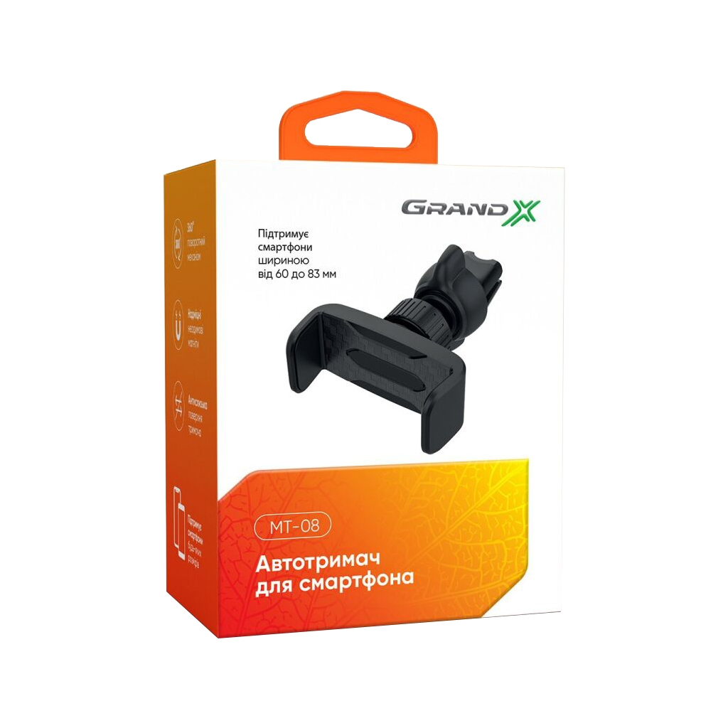 Універсальний автотримач Grand-X Mounting on the Deflector (MT-08) - зображення 6