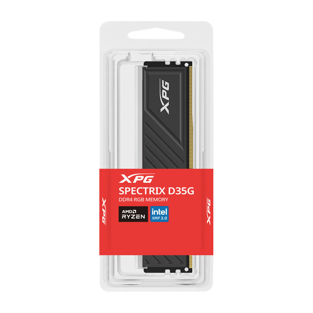 Модуль пам'яті для комп'ютера DDR4 32GB 3600 MHz XPG Spectrix D35G RGB Black ADATA (AX4U360032G18I-SBKD35G) - зображення 4