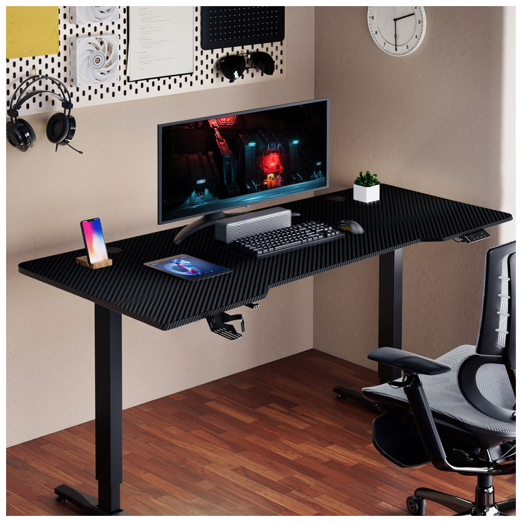 Комп'ютерний стіл 1stPlayer Moto-E 1660 Black - зображення 5