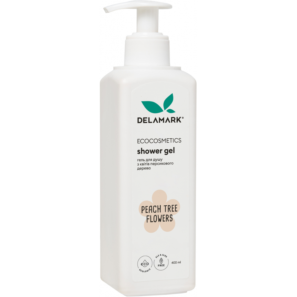 Гель для душу DeLaMark з ароматом квіток персикового дерева 400 мл (4820152331472) - зображення 1