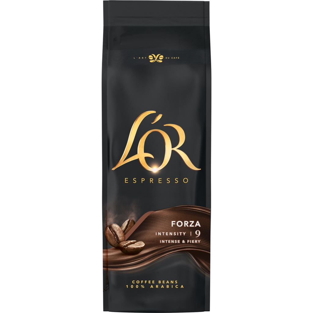 Кава L'OR Espresso Forza 100% Арабіка в зернах 500 г (8711000324141) - зображення 1