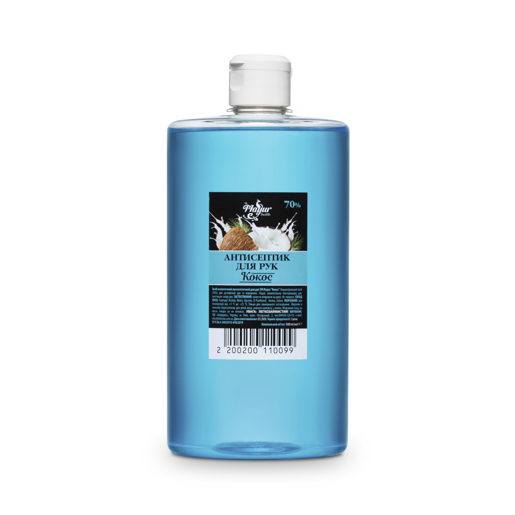 Антисептик для рук Mayur Кокос 1 л (2200200110099) - зображення 1