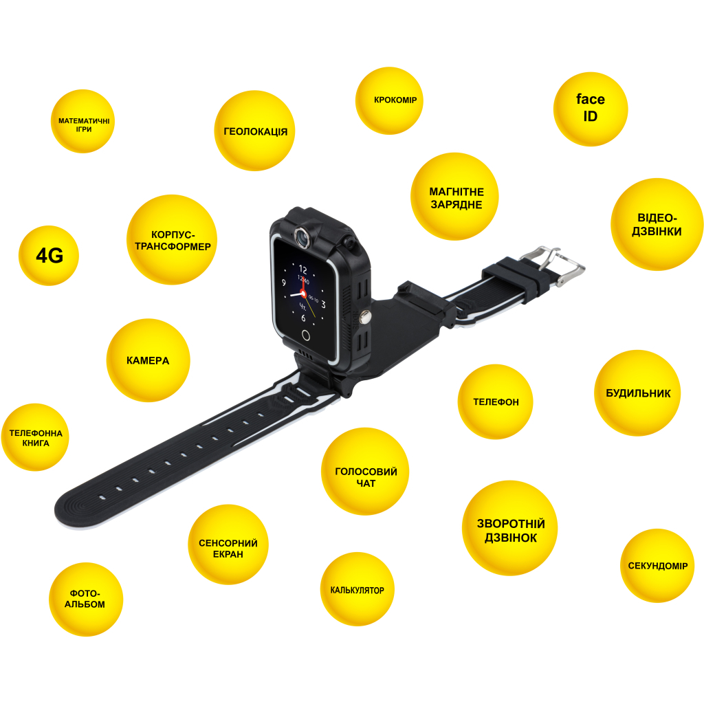 Смарт-годинник AURA A4 4G Black (KWAA44GB) - зображення 4