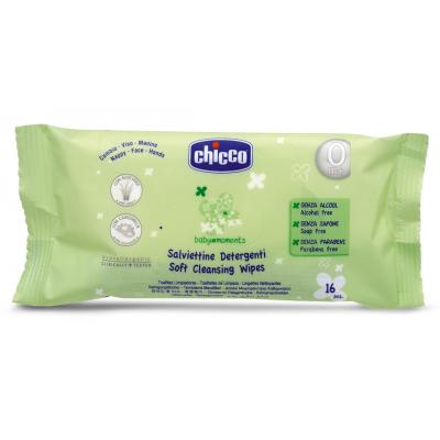 Дитячі вологі серветки Chicco м'які очищувальні 16 шт (02738.00) - зображення 1