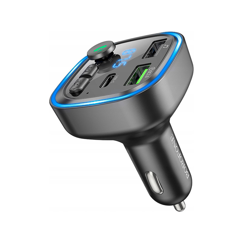 FM модулятор BOROFONE BC48, Gray, Box (BC48) - зображення 2