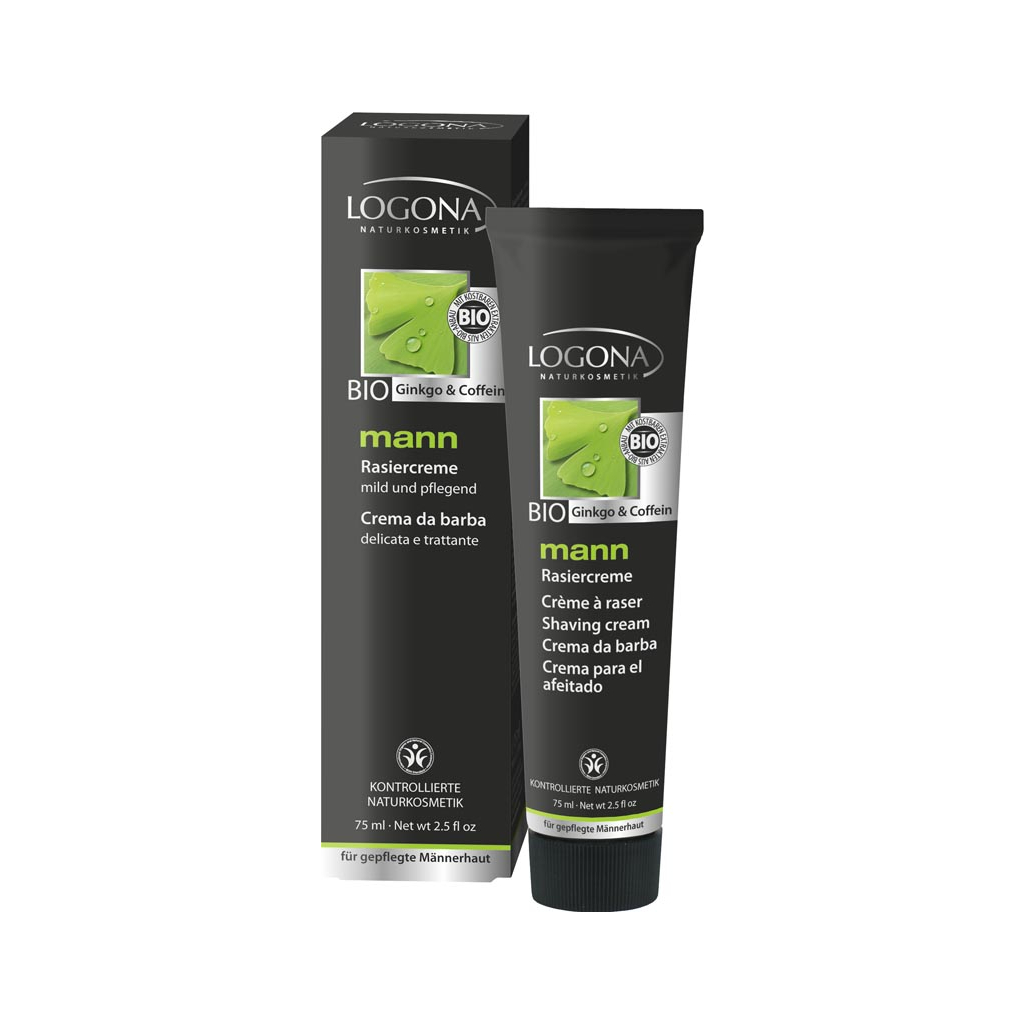 Крем для гоління Logona Кофеїн і Гінкго 75 мл (4017645027725) - зображення 1