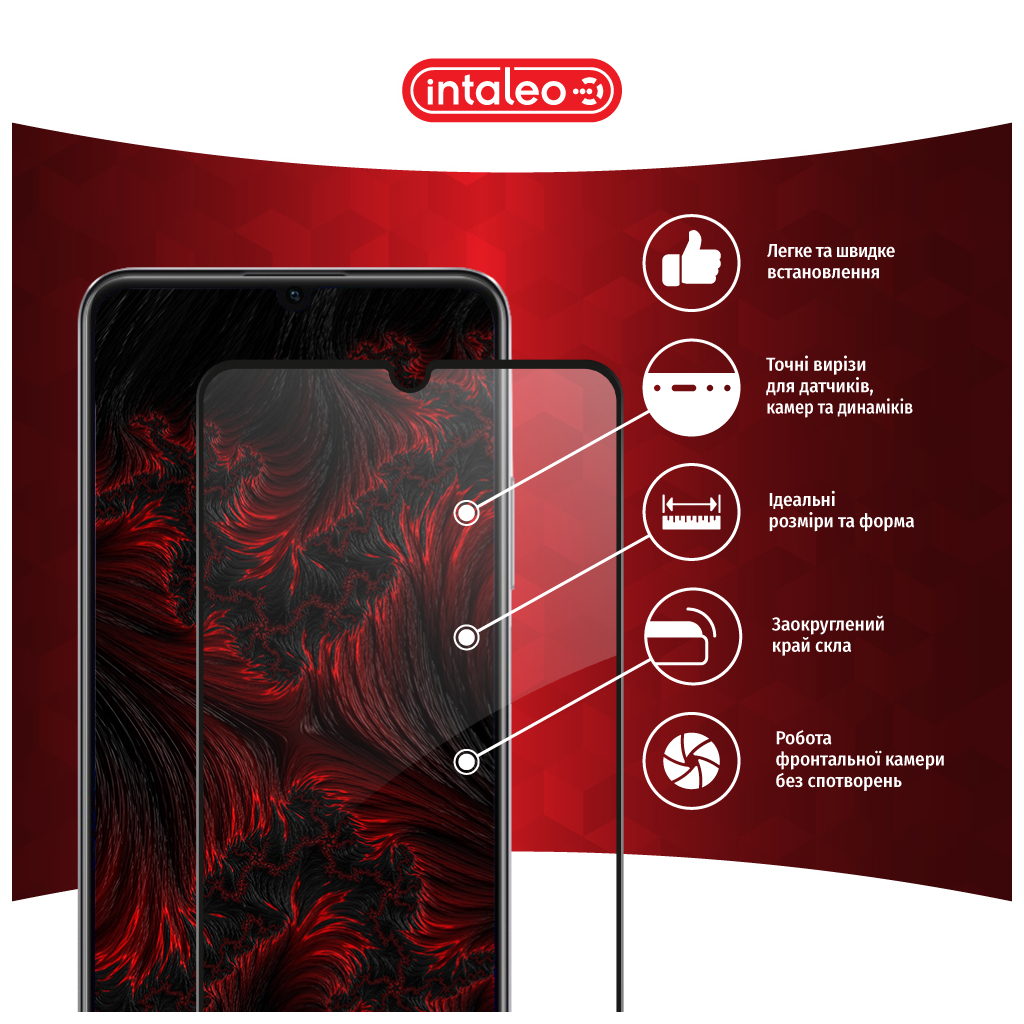 Скло захисне Intaleo Full Glue RealMe C53 Black (1283126577833) - зображення 3