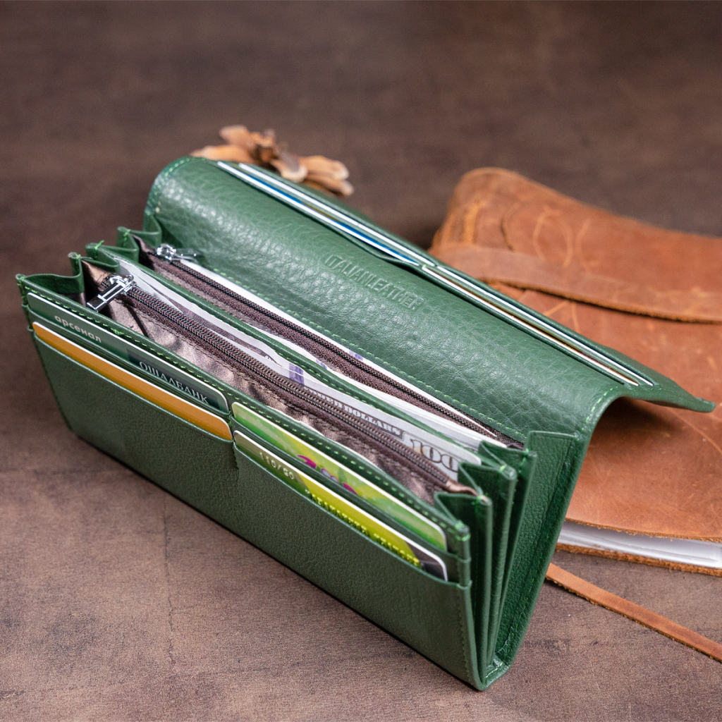 Гаманець ST Leather Зелений (19240) - зображення 10