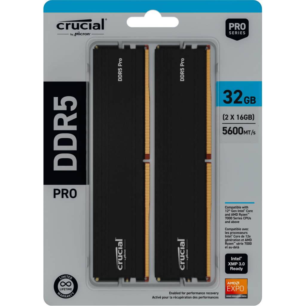 Модуль пам'яті для комп'ютера DDR5 32GB (2x16GB) 6000 MHz Micron (CP2K16G60C48U5) - зображення 5