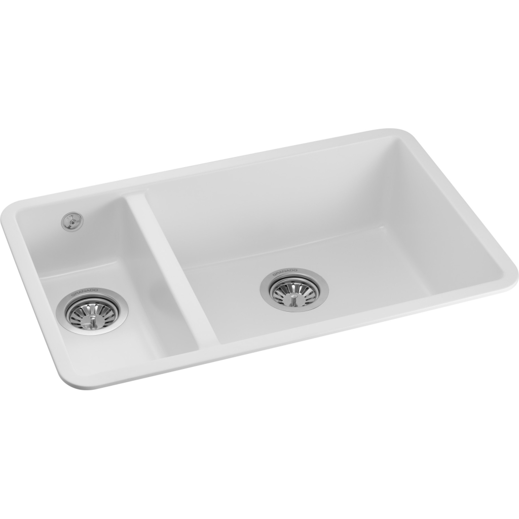Мийка кухонна GRANADO Under top DOUBLE white (gr3405) - зображення 2