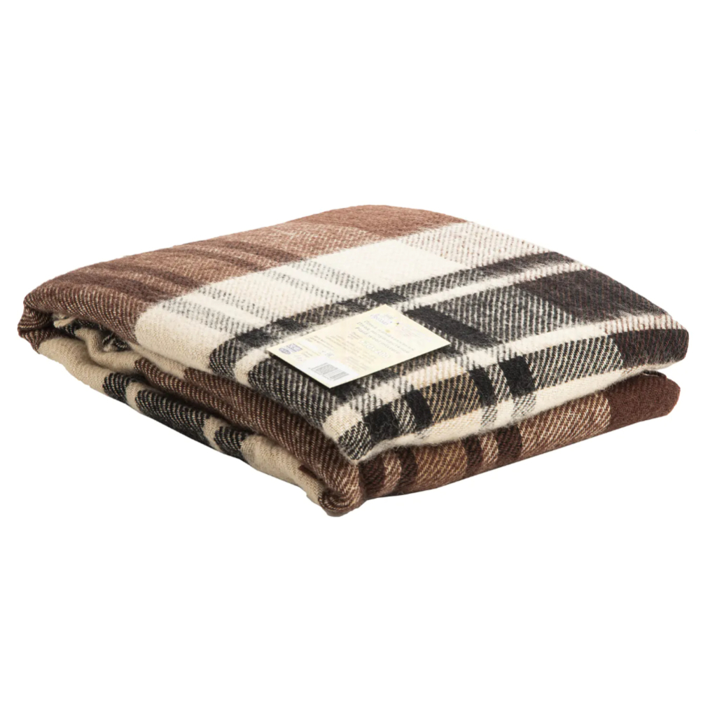 Плед Ярослав напіввовняний 41/2 коричневий 170х200 (38642) - изображение 1