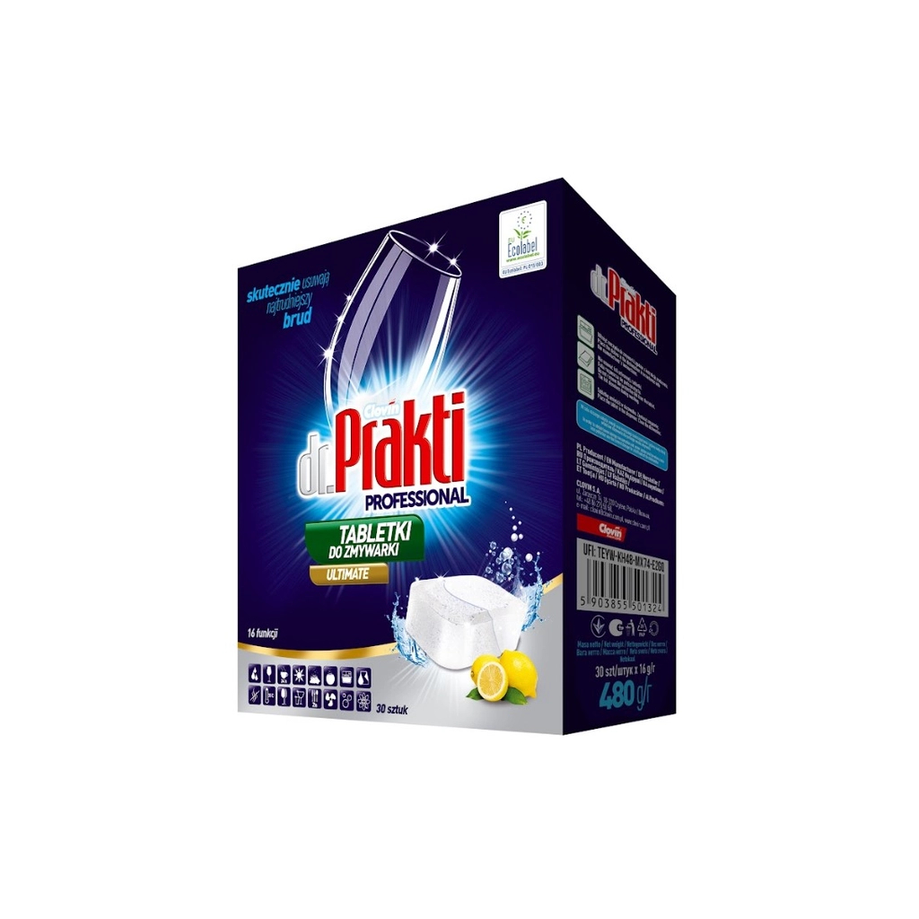 Таблетки для посудомийних машин Dr. Prakti Ultimate 30 шт. (5903855501324) - зображення 1