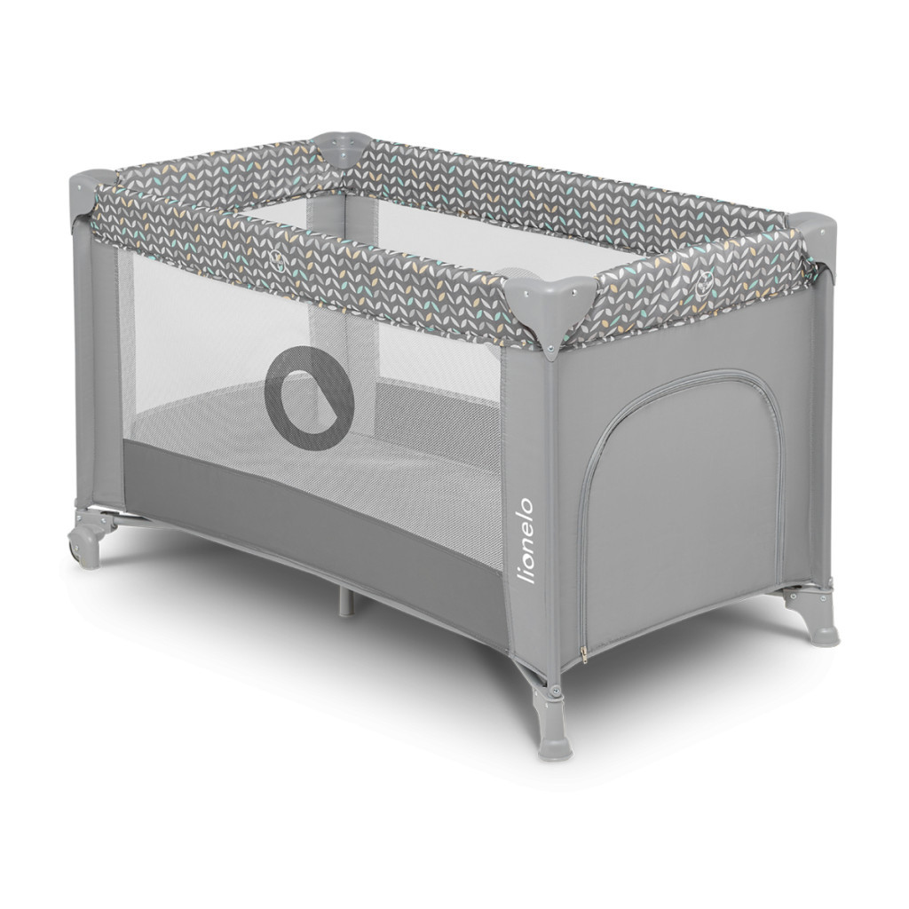 Дитячий манеж Lionelo Stefi Grey Concrete Multicolor (LO-STEFI GREY CONCRETE MULTICOLOR) - зображення 1
