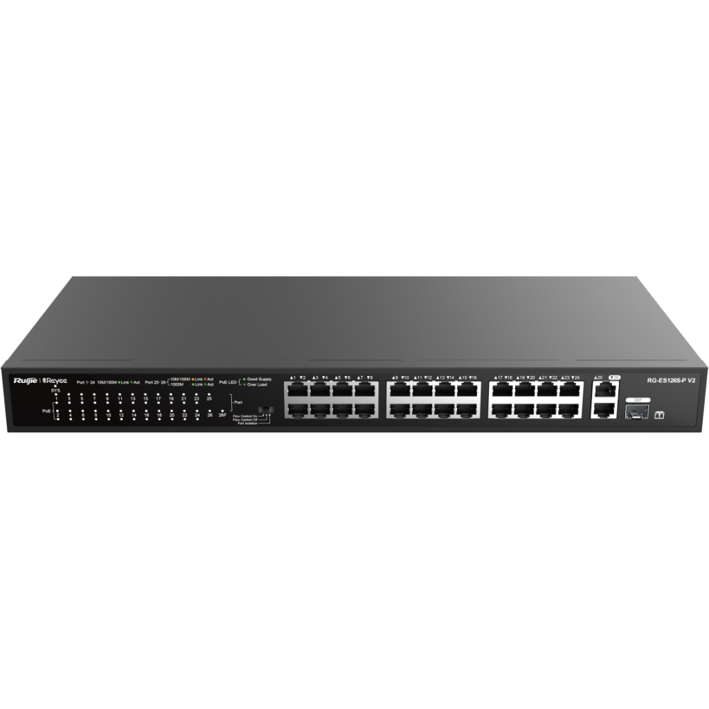 Комутатор мережевий Ruijie Networks RG-ES126S-P V2 - зображення 1