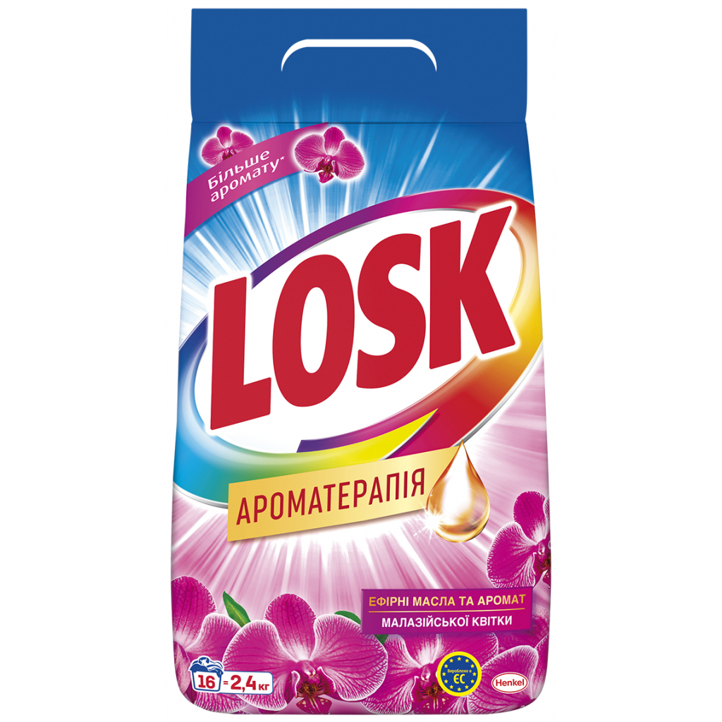 Пральний порошок Losk автомат аромат Малазійських квітів 2.4 кг (9000101412826/9000101519624) - зображення 1