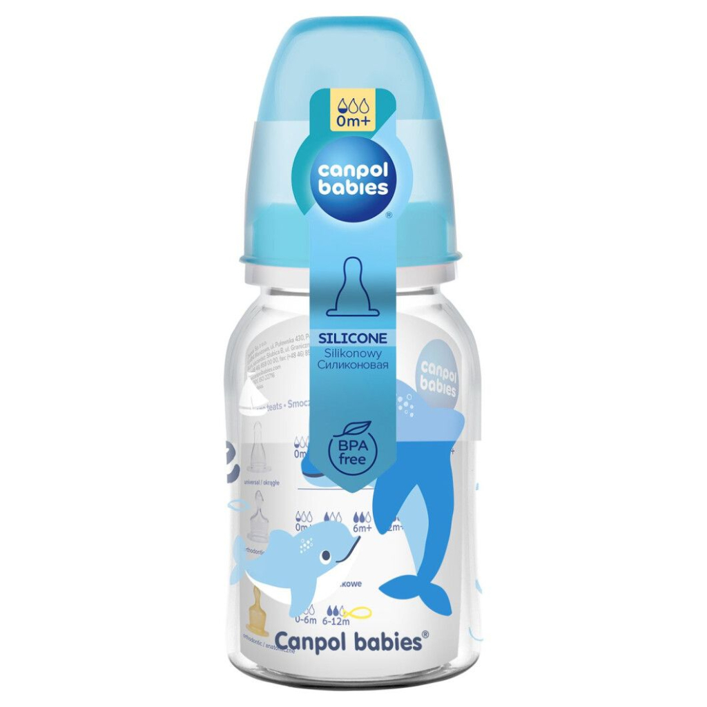 Пляшечка для годування Canpol babies PP LOVE&SEA 120 мл блакитна (59/300_blu) - зображення 2