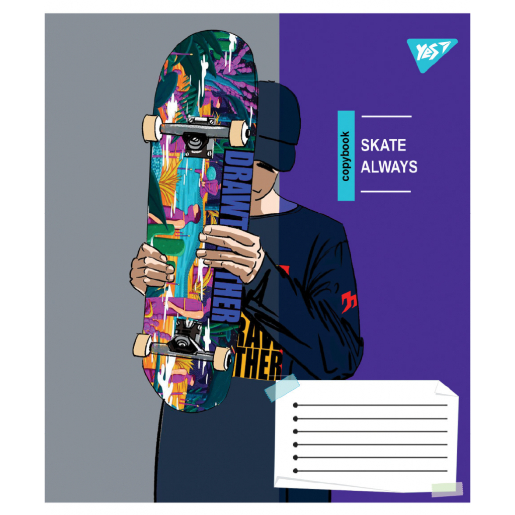 Зошит Yes Skate is always А5 60 аркушів лінія (767816) - зображення 5