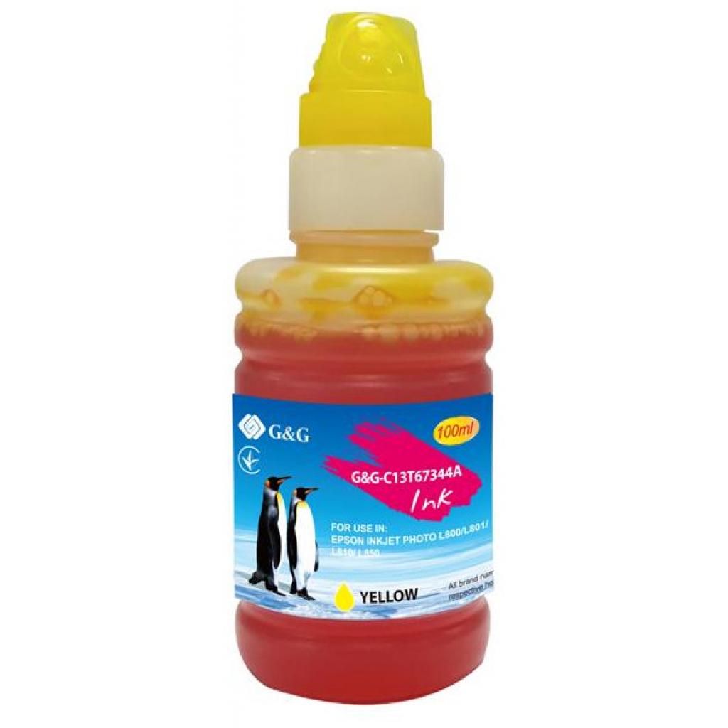 Чорнило G&G Epson L800 yellow, контейнер 100мл (G&G-C13T67344A) - зображення 1