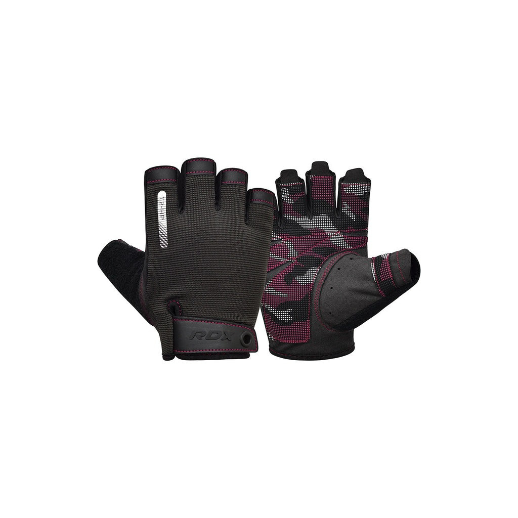 Рукавички для фітнесу RDX T2 Half Pink M (WGA-T2HP-M) - зображення 1