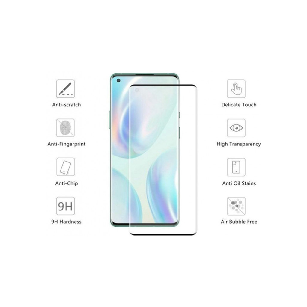 Скло захисне Drobak OnePlus 8 Lite Full Cover Full Glue (Black) (222220) - зображення 2