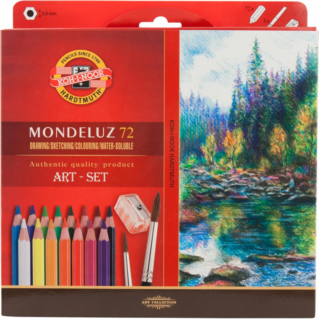 Олівці кольорові Koh-i-Noor Mondeluz акварельні 72 кольори (3714) - зображення 1