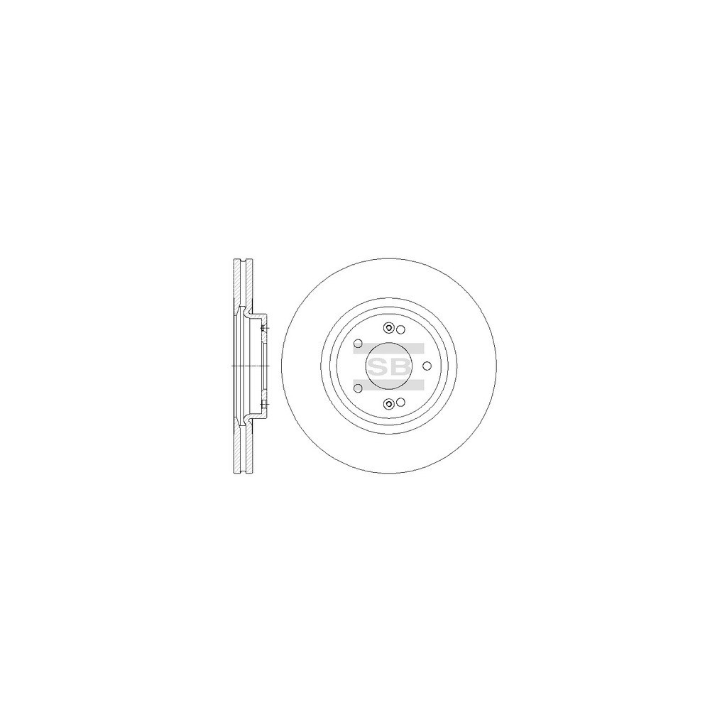 Гальмівний диск HI-Q SD1075 - зображення 1